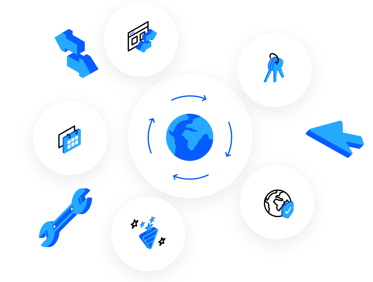 Section Domain Search - Right aligned custom graphic in a container